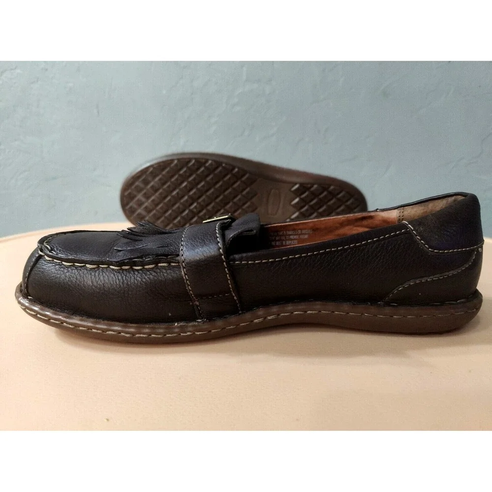 Hush Puppies Professionals Brown Buckle Loafers Men‎ Size 11 Wide Slip On